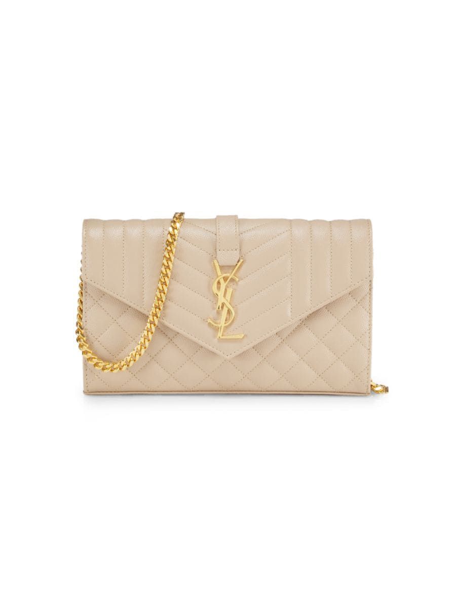 Envelope Monogram Matelassé Leather Wallet-On-Chain | Saks Fifth Avenue