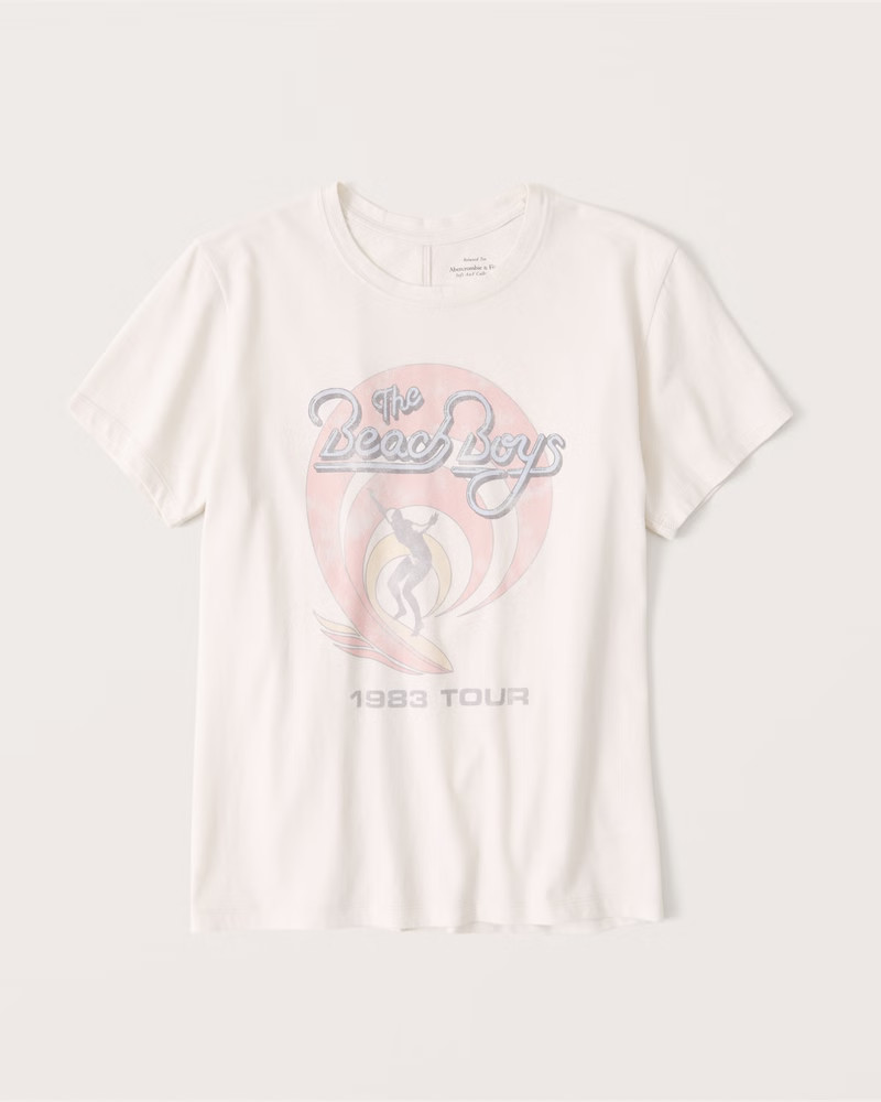 Beach Boys 90s-Inspired Relaxed Band Tee | Abercrombie & Fitch (US)