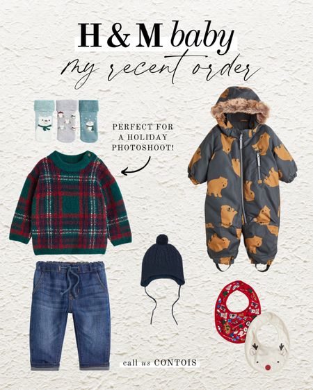 H&M baby new arrivals! 👶🏼 This is my recent order for our 4 month old son. 

| Christmas clothes, Christmas photos, Christmas outfit, baby’s first Christmas, baby clothes, baby boy, baby snowsuit, baby sweater, baby jeans, winter clothes for baby | 



#LTKHoliday #LTKbaby #LTKSeasonal