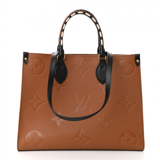 LOUIS VUITTON Empreinte Monogram Giant Wild At Heart Onthego MM Caramel | FASHIONPHILE (US)