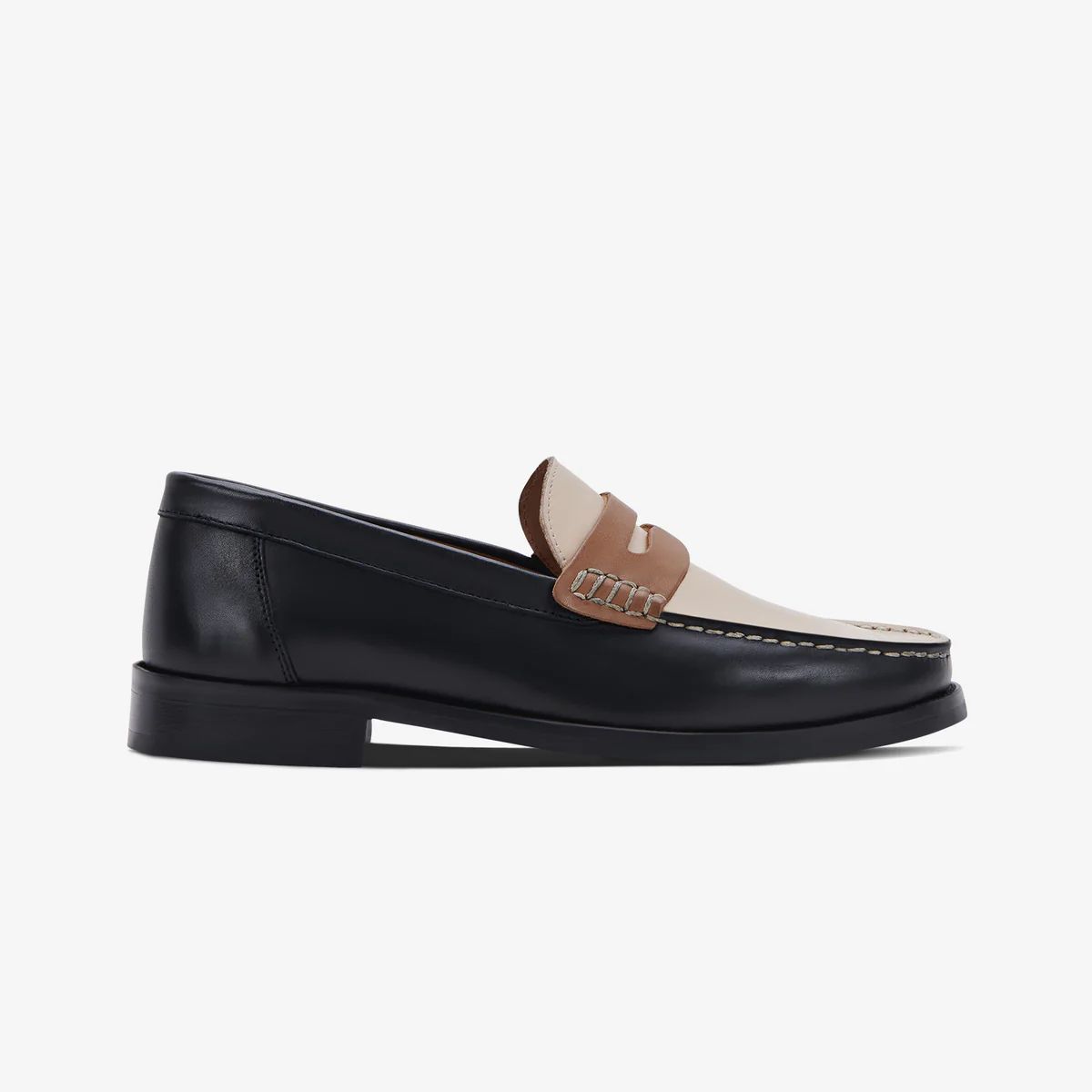 The Essex Penny Loafer - Black Multi | Greats.com