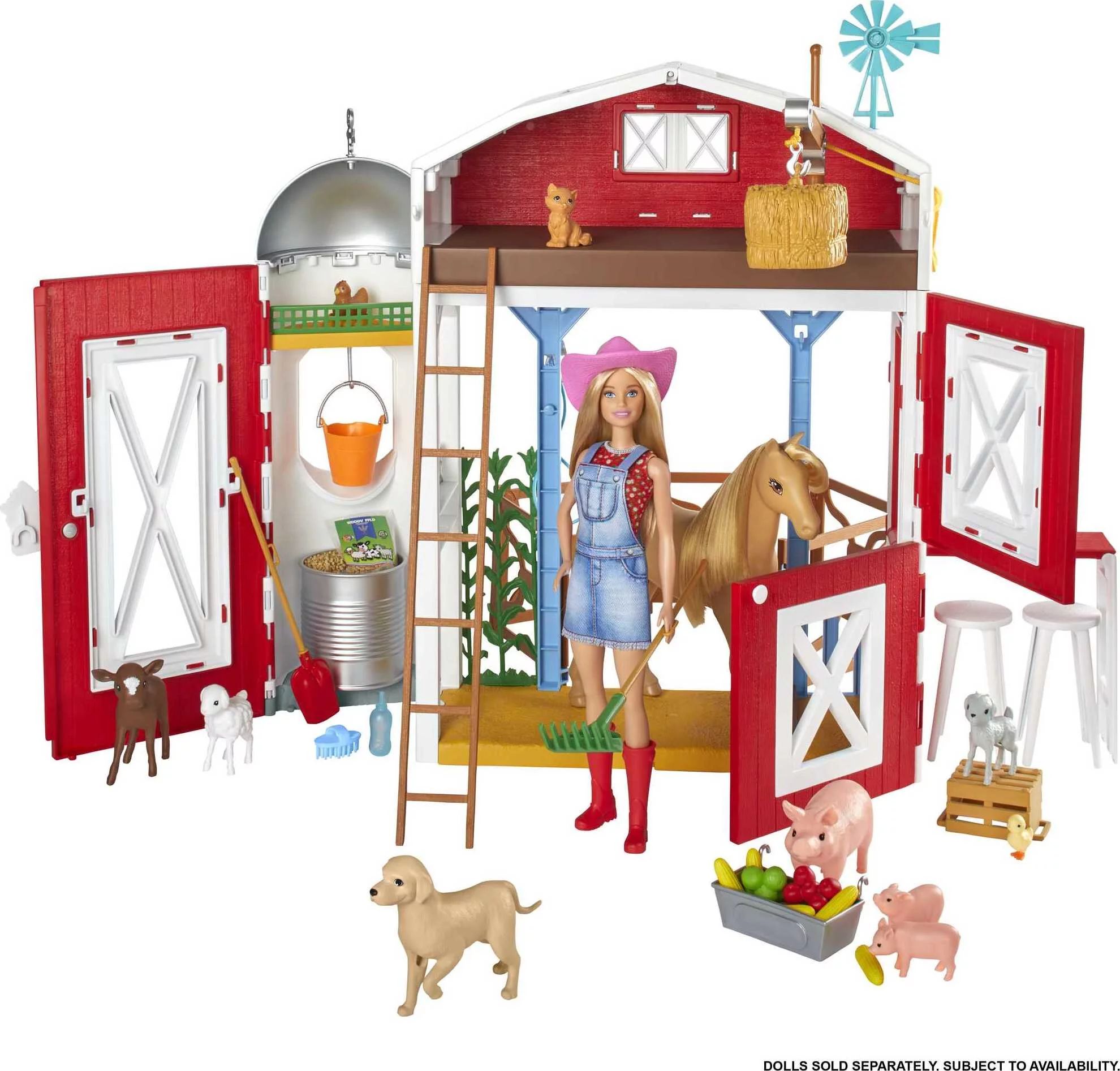 ​Barbie Sweet Orchard Farm Playset with Barn, 11 Animals, Working Features & 15 Accessories - W... | Walmart (US)
