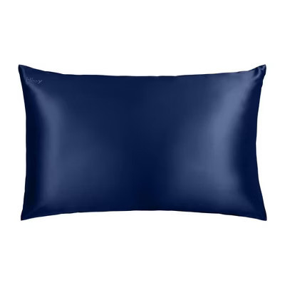 Blissy Standard/Queen 600 Thread Count Silk Pillowcase Navy Blue | Target