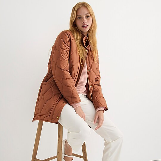 New quilted cocoon puffer coat | J. Crew US