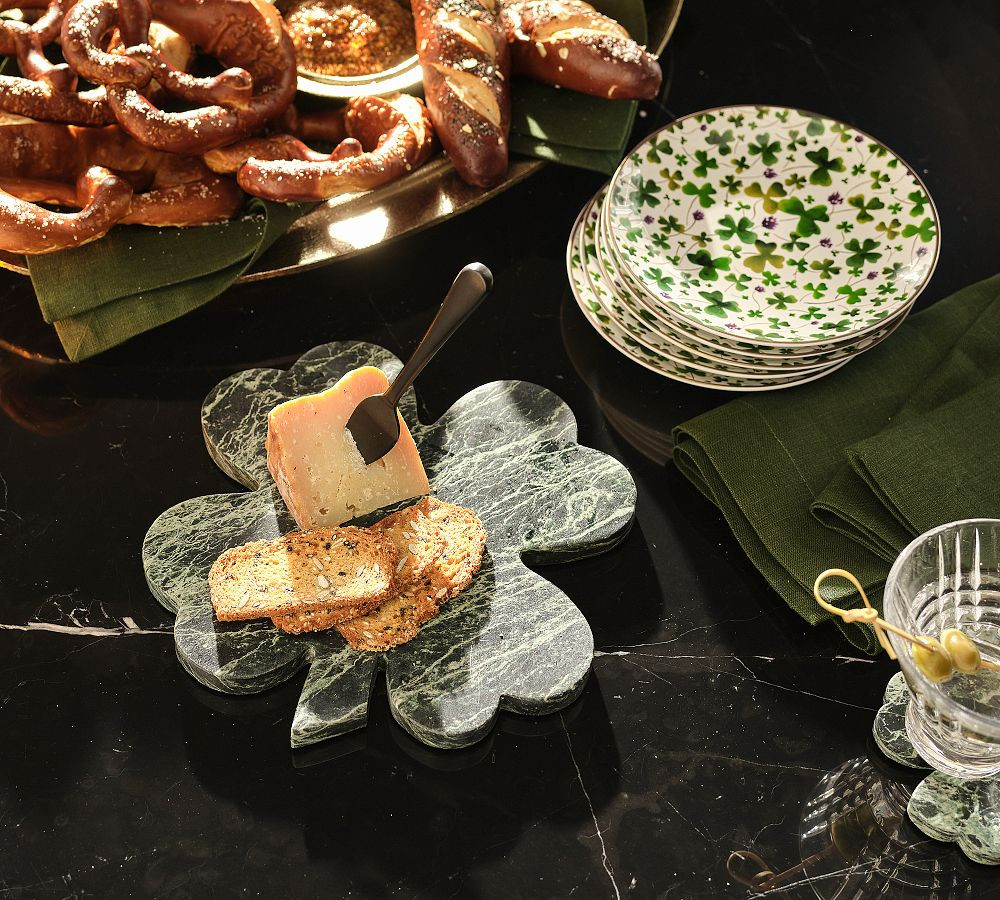 Four Leaf Clover Marble Cheeseboard | Pottery Barn (US)