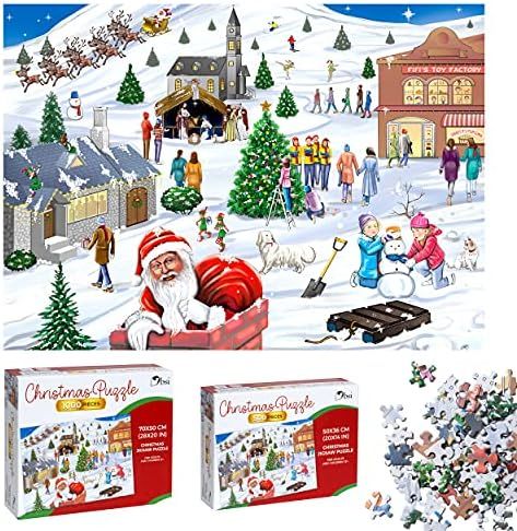 Christmas Jigsaw Puzzle | 500 Piece Christmas Village Puzzles for Adults & Children | Screen-Free... | Amazon (US)
