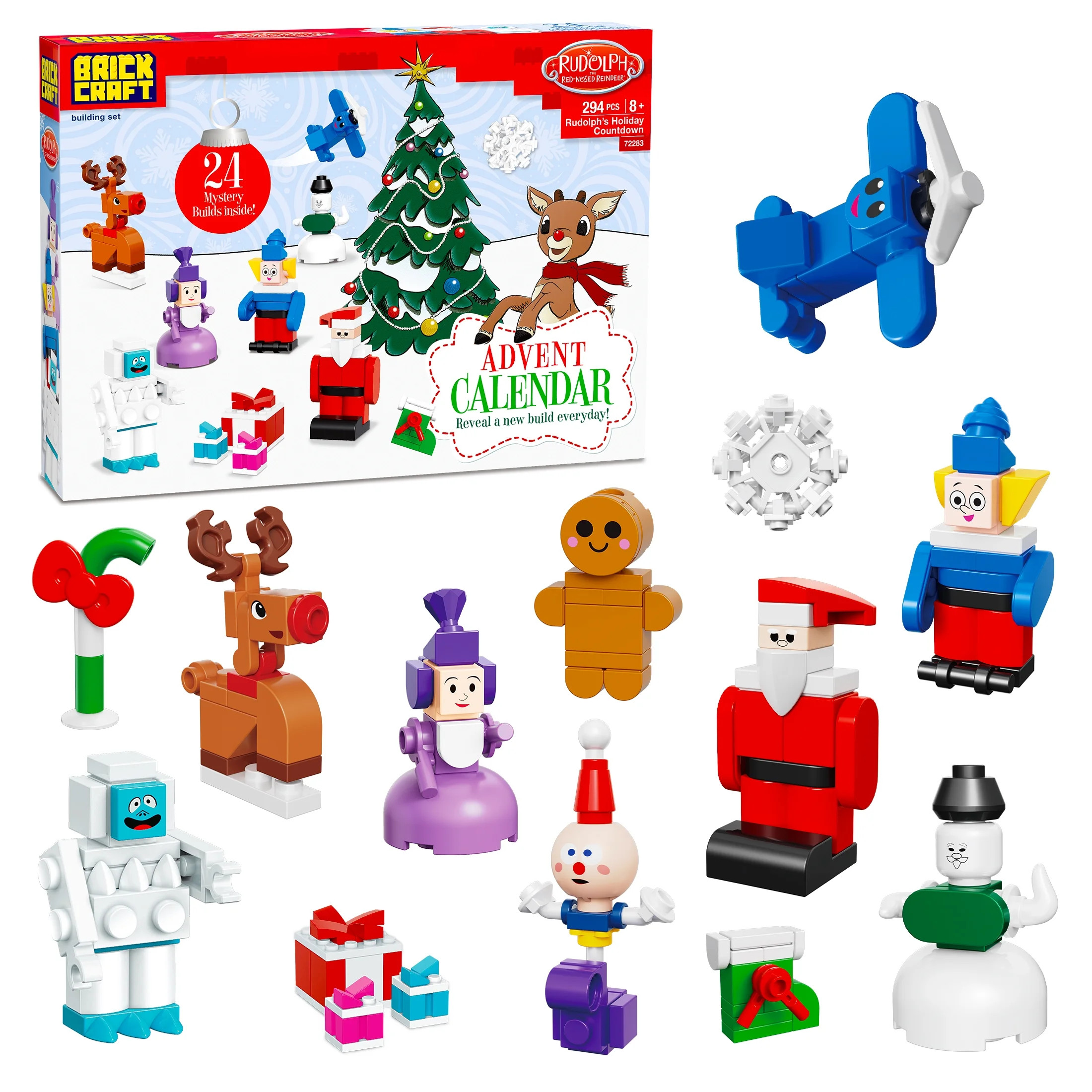 Brickcraft Rudolph® Advent Calendar (294-Piece Set), Countdown Christmas Toy with 24 Daily Surpr... | Walmart (US)