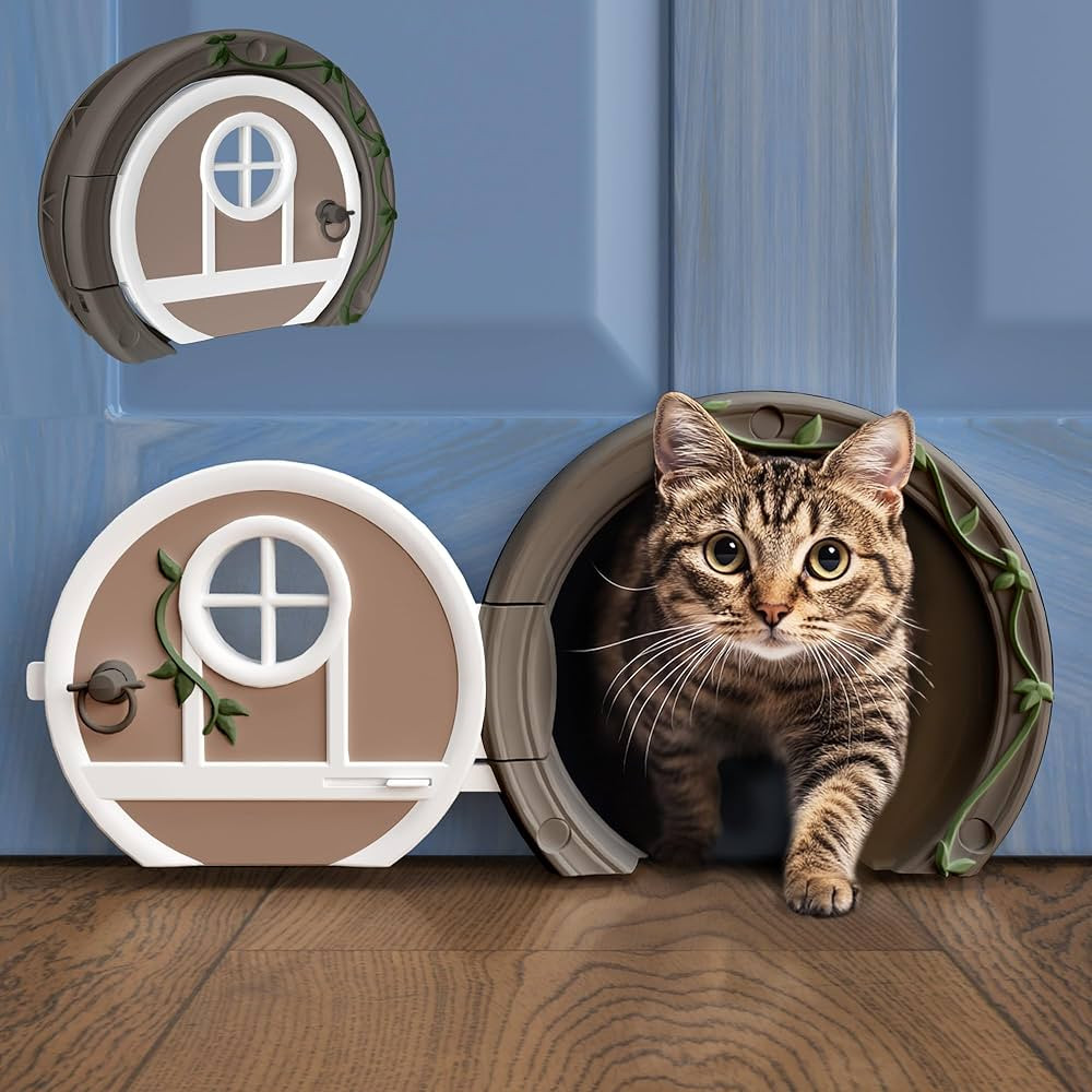 Gnome Door Cat Door for Interior Doors - Stylish & Functional with No Flap, Lockable, and Easy In... | Amazon (US)
