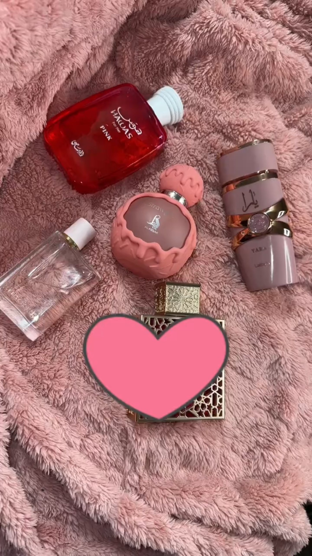 My 5 Recommended Pink Perfumes for Valentine’s 💖 
.-Burberry Her
-Al Absar Strawbae
-Hawas Pink
-Rayhaan Kiss 
-Yara Elixir

#LTKValentine #LTKselfcare