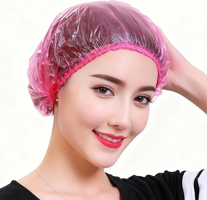 200 PCS Disposable Shower Caps Thickened Waterproof Hair Bath Caps for Women Men Girls Travel Spa... | Amazon (US)