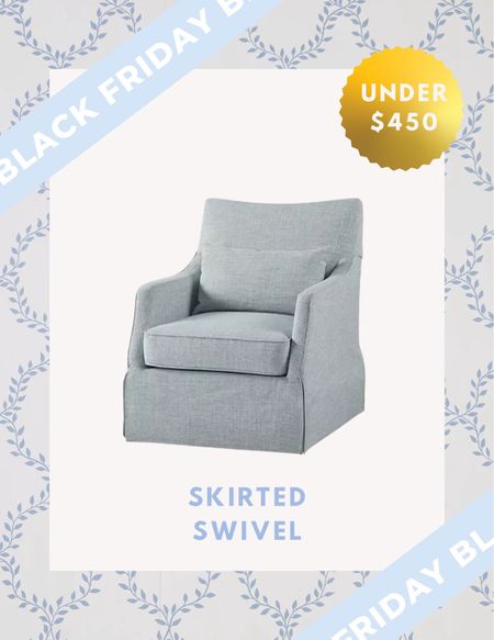 Found this pretty light blue skirted swivel chair on major sale for under $450!! 🏃🏼‍♀️🏃🏼‍♀️🏃🏼‍♀️ Love a pair in a family room or bedroom!!

#LTKhome #LTKCyberWeek #LTKsalealert
