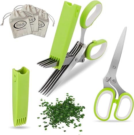 All Prime Herb Scissors - Also Included 3 FREE Herb Pouches ($6 Value) - Includes Protective Guar... | Amazon (US)