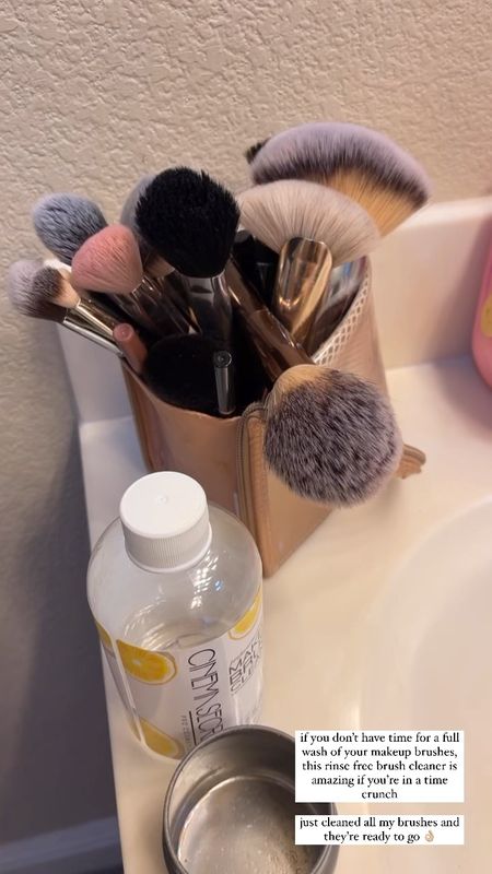Brushes and brush cleaner for quick on the go cleaning - also linked my brush travel bag which I love! 

#LTKtravel #LTKbeauty #LTKunder50