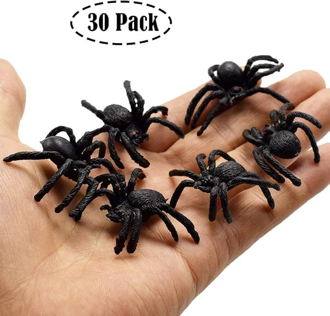 Muzboo Realistic Plastic Spider Toys,Halloween Prank Props,Small Size funny Halloween Decorations... | Amazon (US)