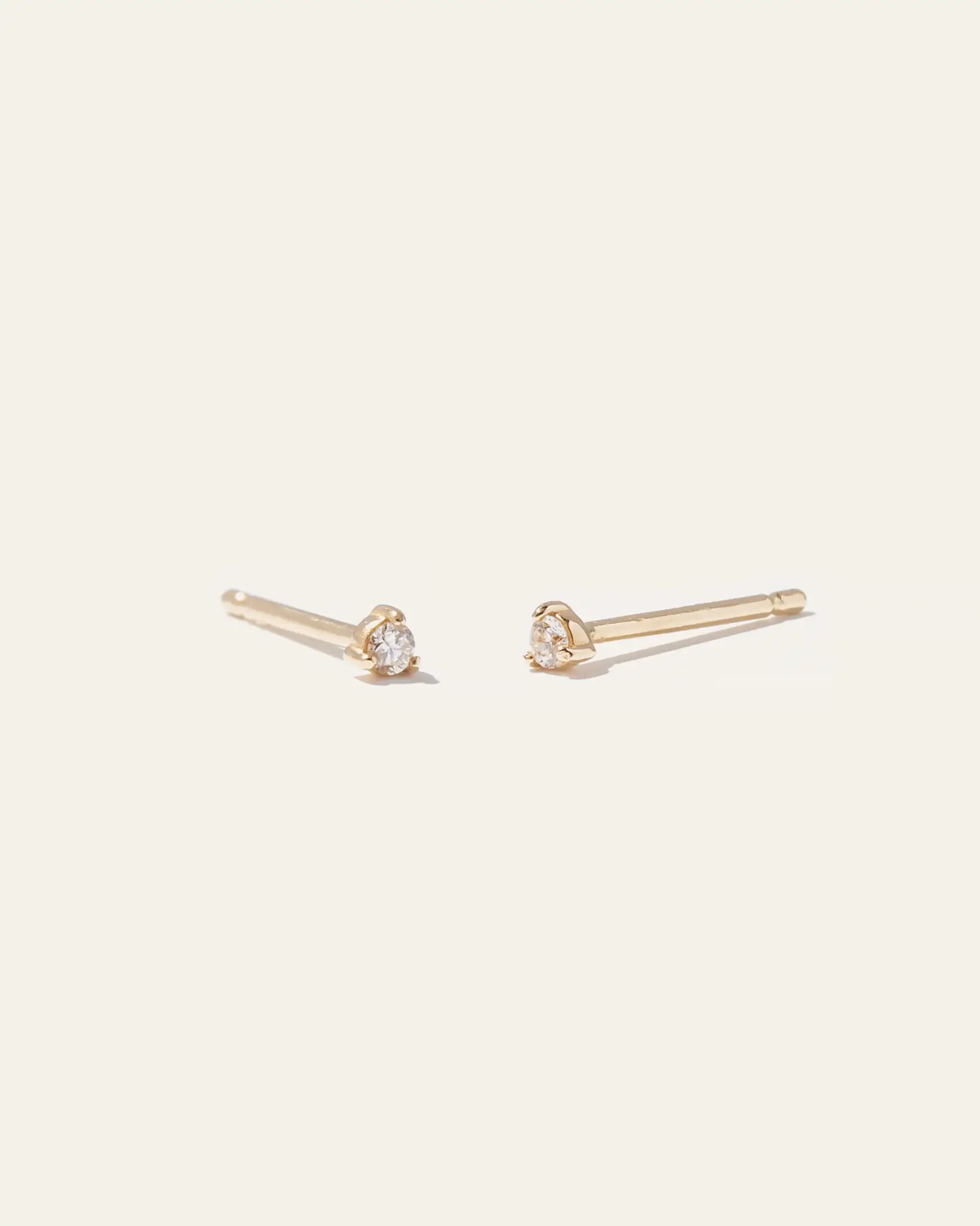 14K Gold Classic Diamond Studs 0.04 Carat in Yellow Gold | Quince