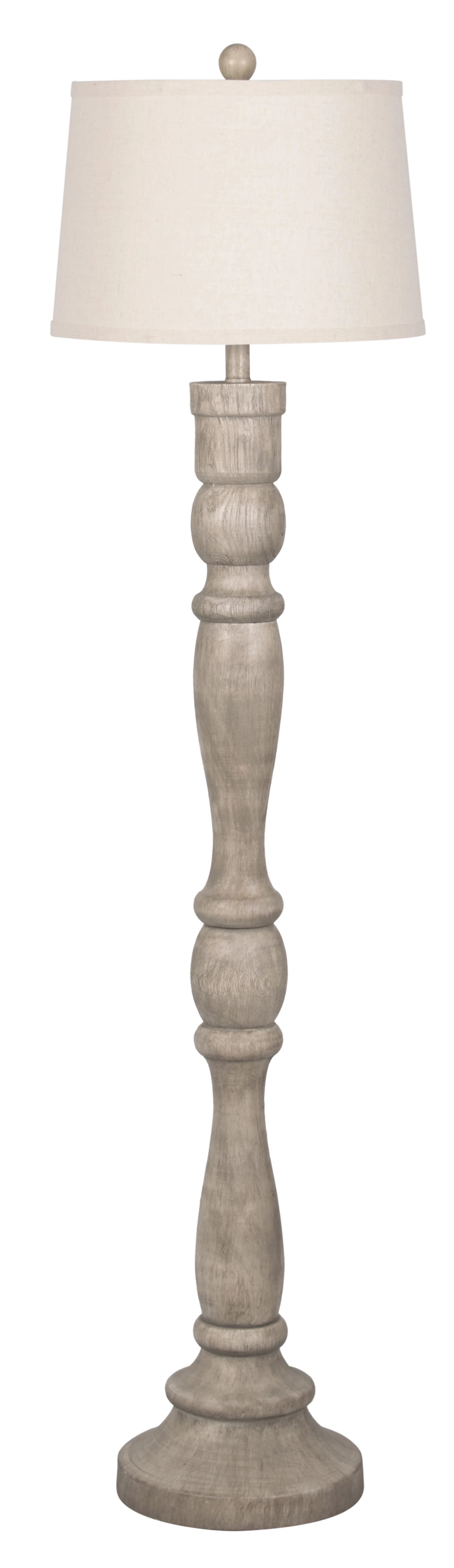 Better Homes & Gardens 59.5" Weathered Wood Finish Floor Lamp, Light Brown/Grey Color | Walmart (US)