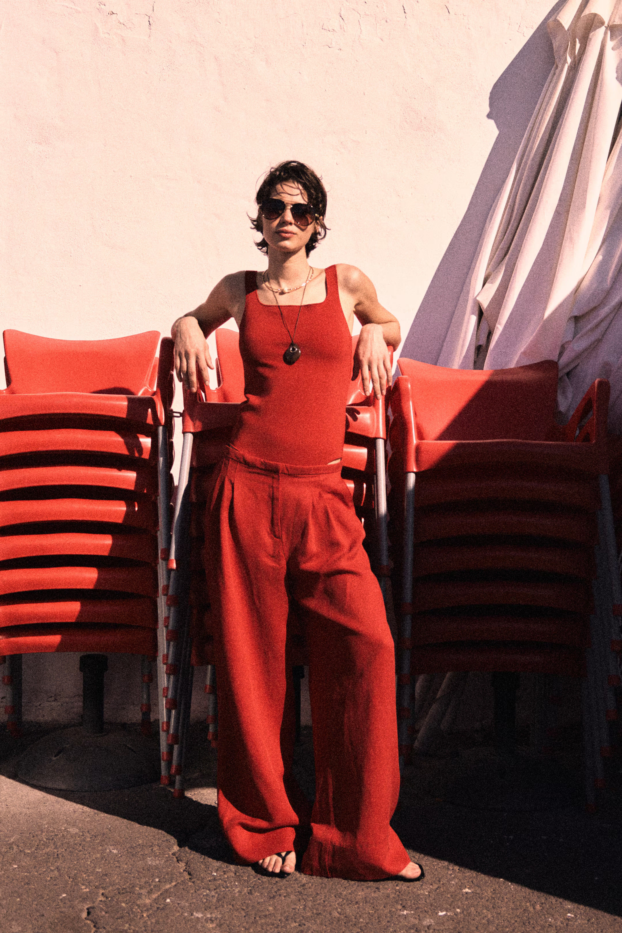 Wide-Leg Linen-Blend Pants | H&M (US + CA)