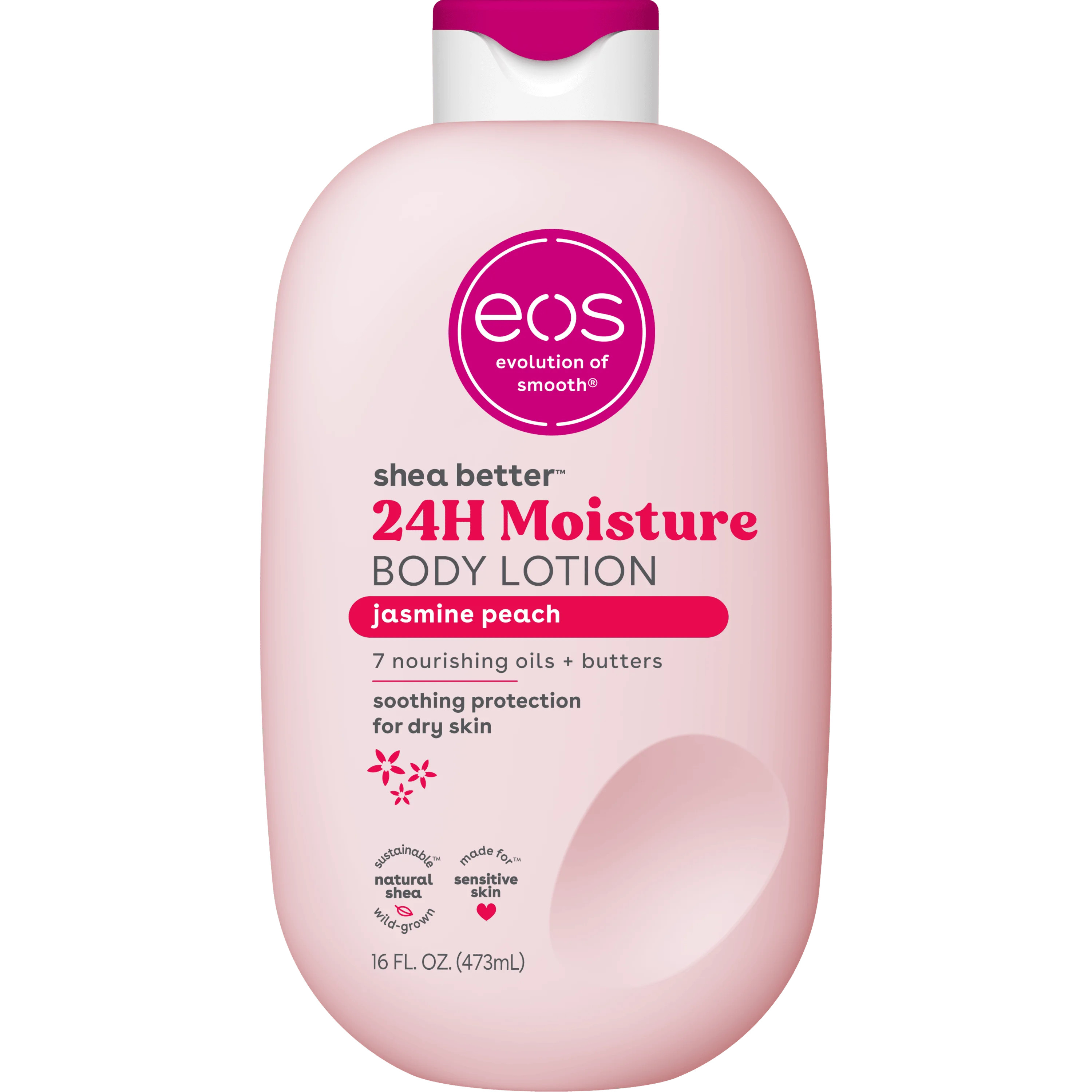 eos Shea Better Body Lotion- Jasmine Peach, Soothes Dry Skin, 16 fl oz - Walmart.com | Walmart (US)
