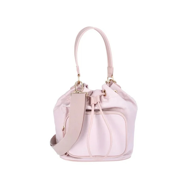 Time and Tru Women's Joanie Drawstring Bucket Bag, Vintage Pink | Walmart (US)