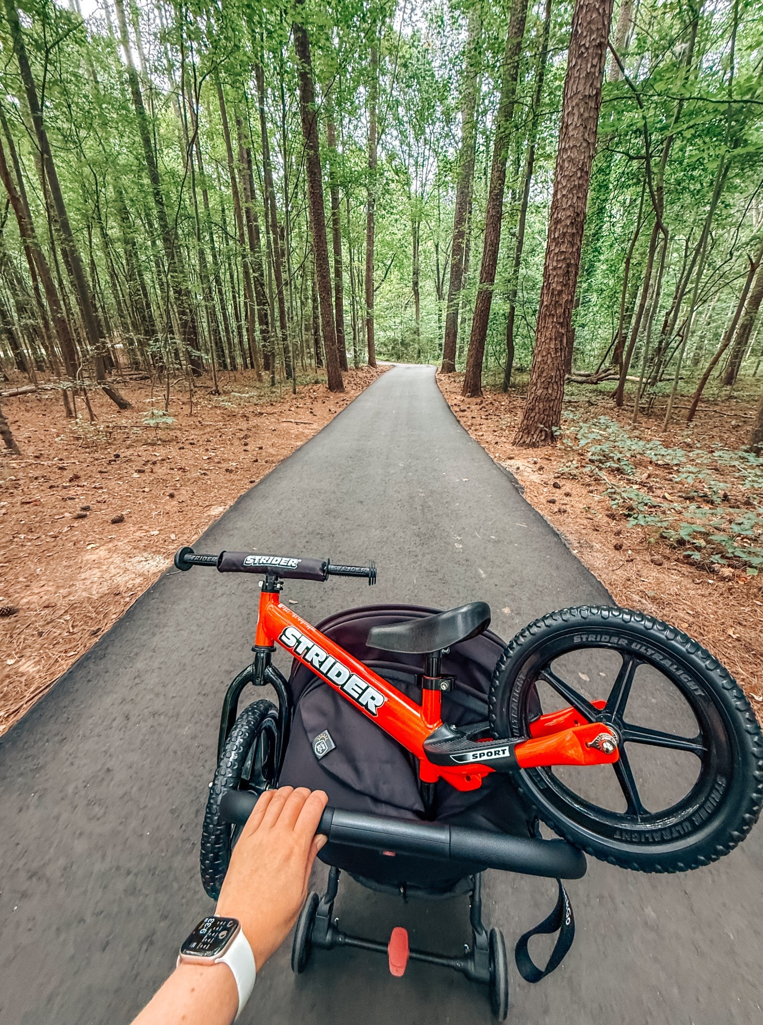 Our new favorite adventure accessory is our balance bike! Hitting the trails but have to have our Momcozy stroller in tow for when he gets tired 😂

#LTKFamily #LTKKids #LTKActive