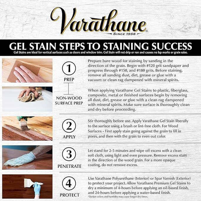 Varathane 349560 Premium Gel Stain, Half Pint, Dark Walnut | Amazon (US)