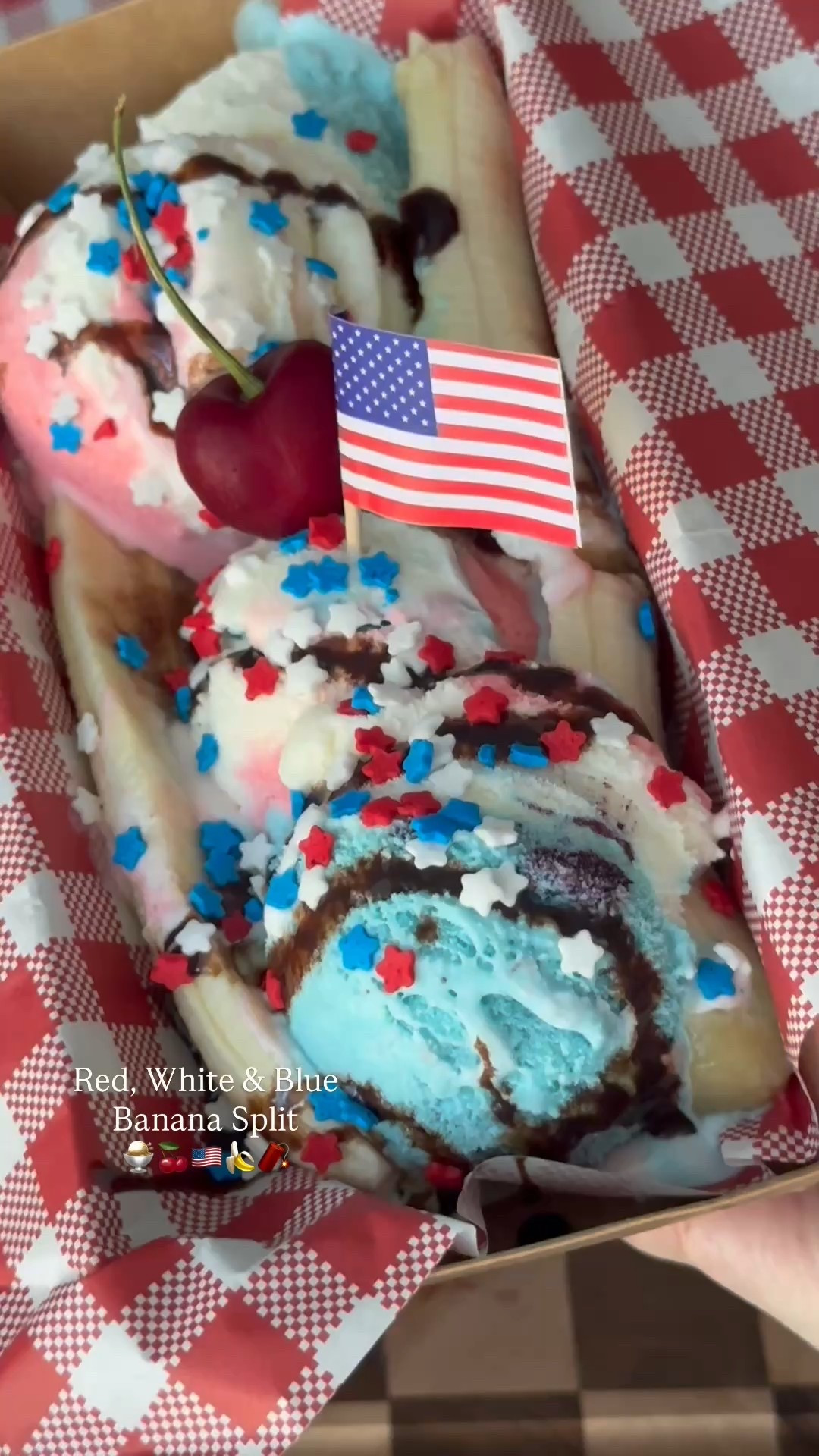The perfect dessert to celebrate the Fourth of July! A red, white and blue banana split 🍨🍌🍒

#LTKParties #LTKHome #LTKSeasonal