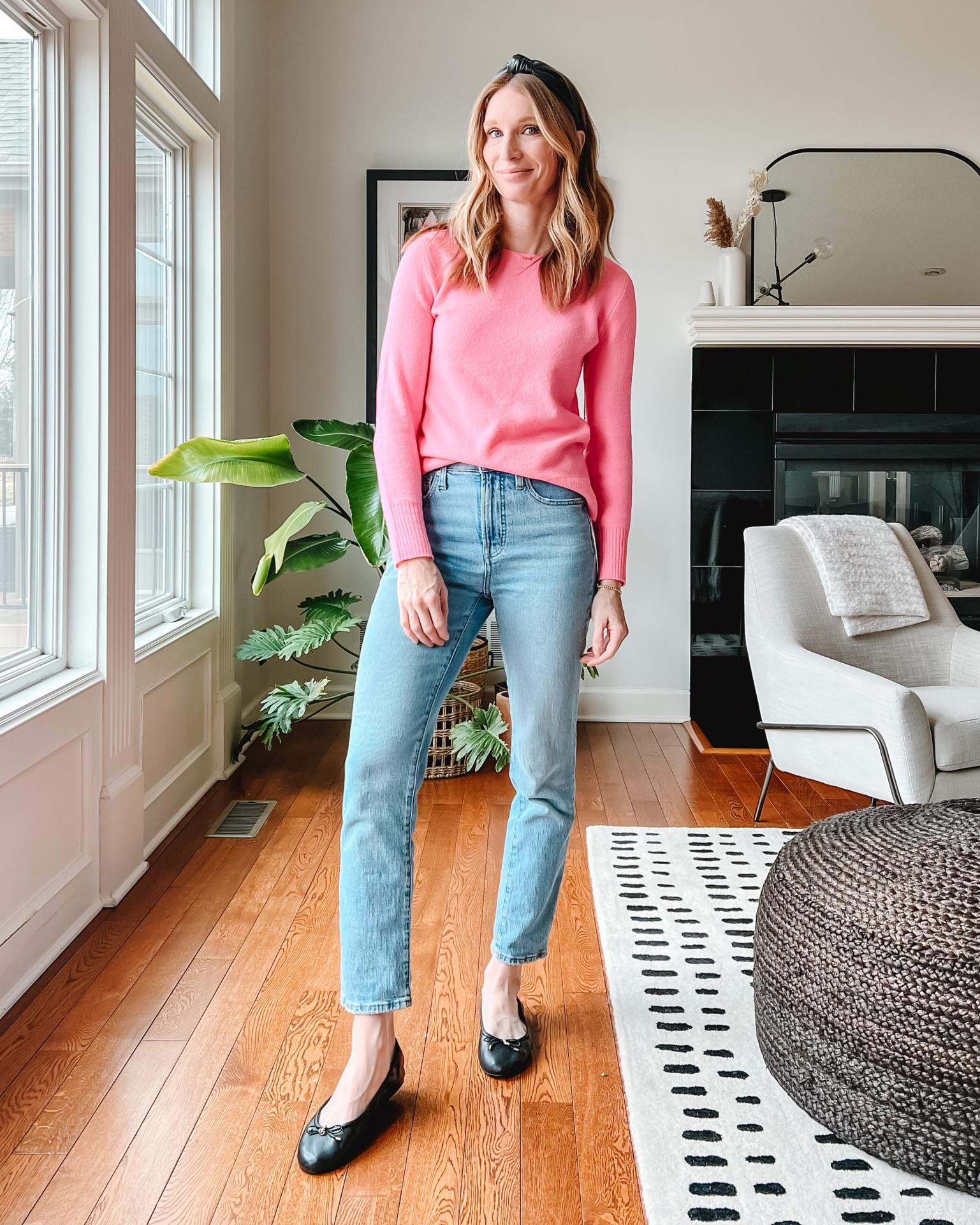 pink sweater, spring outfit, favorite jeans, ballet flats

#LTKworkwear