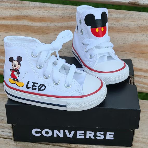Personalized Mickey Mouse Converse Shoes for Baby and Toddler | Etsy | Etsy (US)
