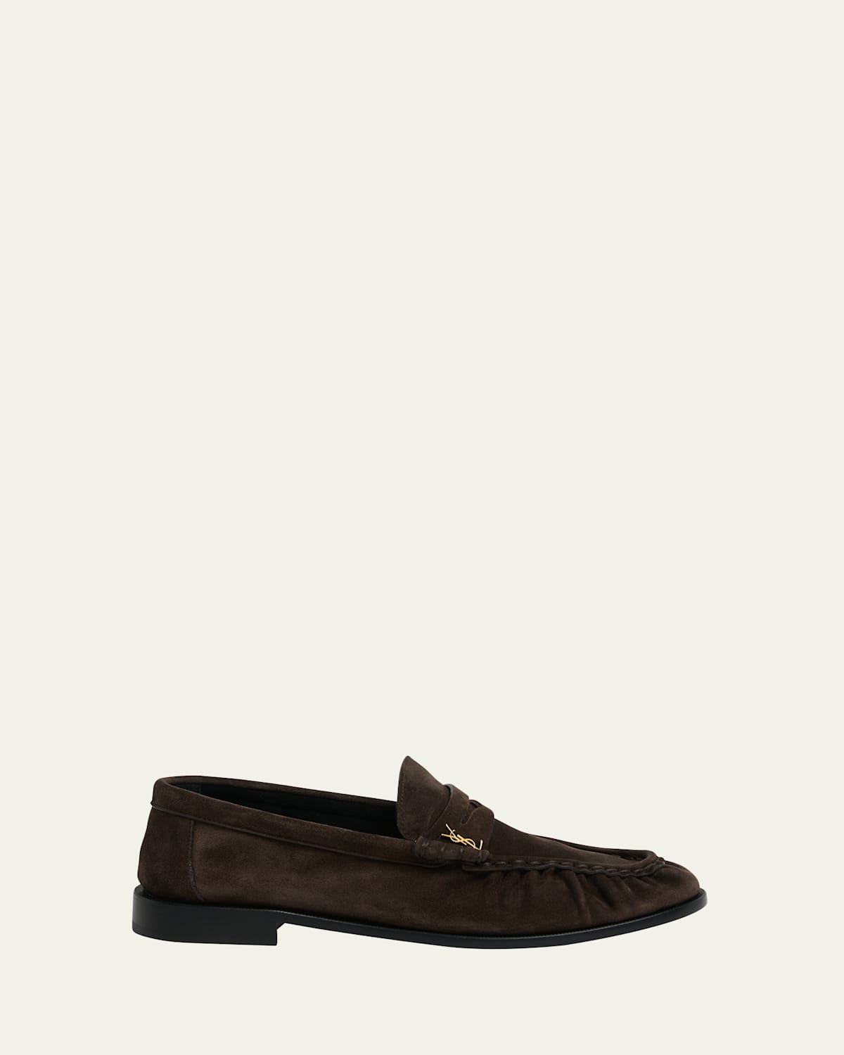 Suede YSL Penny Loafers | Bergdorf Goodman