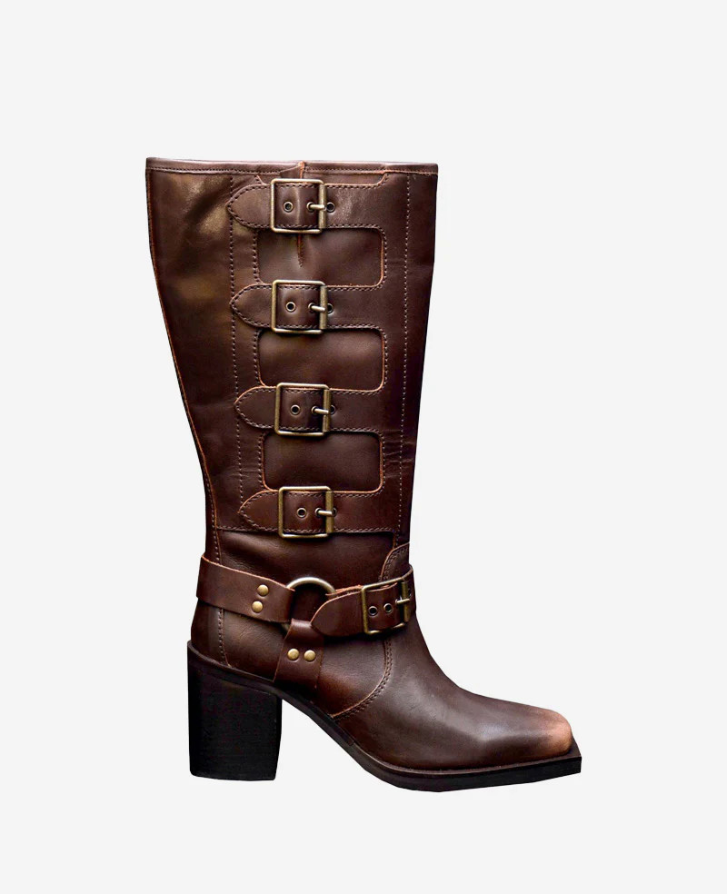 Kenneth Cole | Emmett Leather Buckle Boot in CHOCOLATE LEATHER | Kenneth Cole