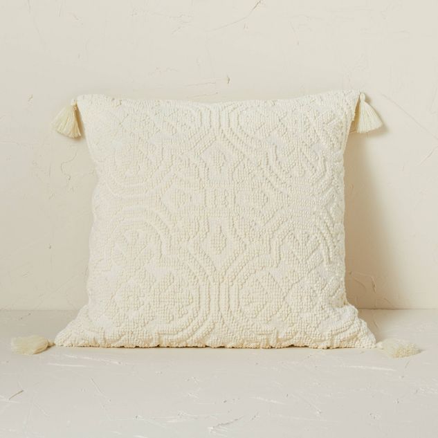 Arabesque Pattern Textured Square Throw Pillow - Opalhouse™ designed with Jungalow™ | Target