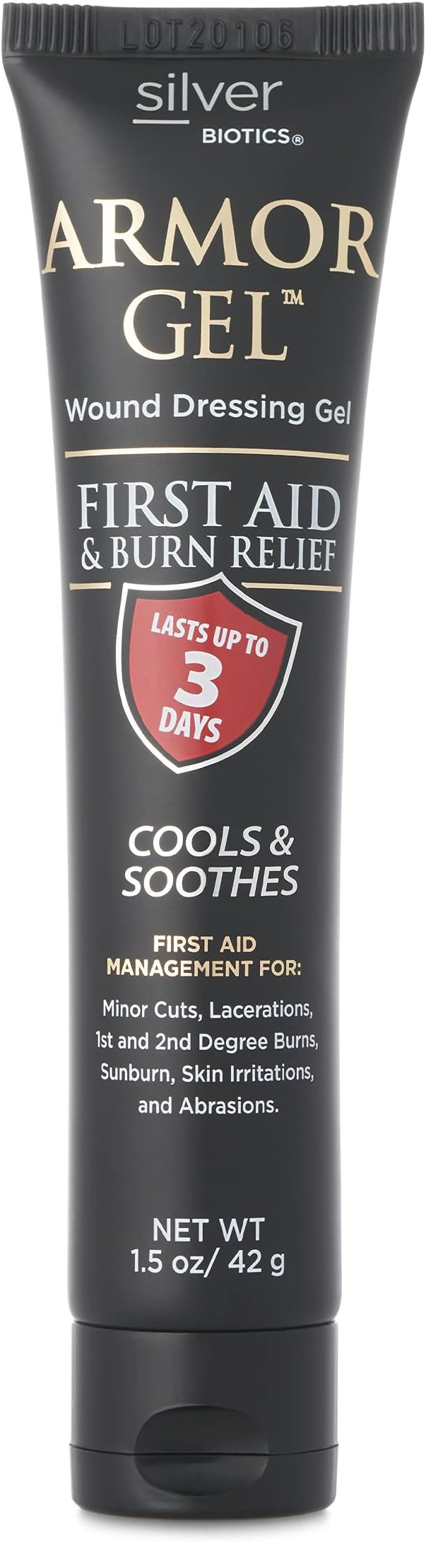 Silver Biotics Armor Gel Wound Dressing Gel | First Aid + Burn Relief 24 PPM Silver Gel | 1.5 oz | Amazon (US)
