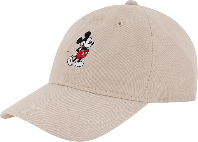 Concept One Disney Mickey Mouse Embroidered Cotton Adjustable Dad Hat with Curved Brim | Amazon (US)