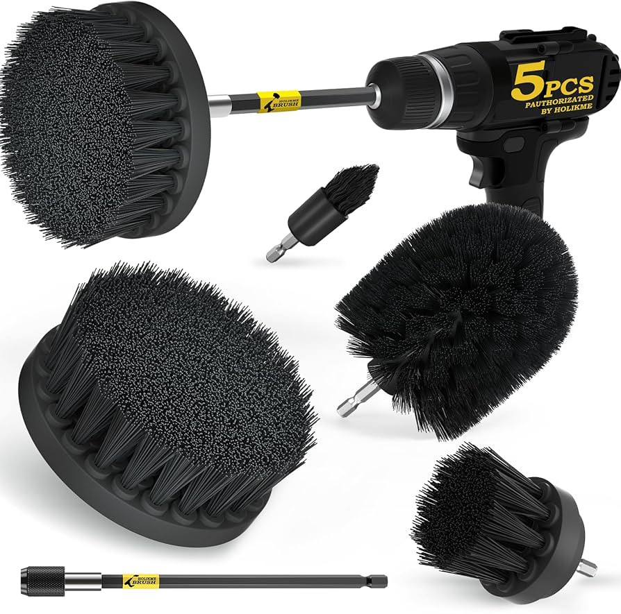 Holikme 5Pack Drill Brush Power Scrubber Cleaning Brush Extended Long Attachment Set All Purpose ... | Amazon (US)