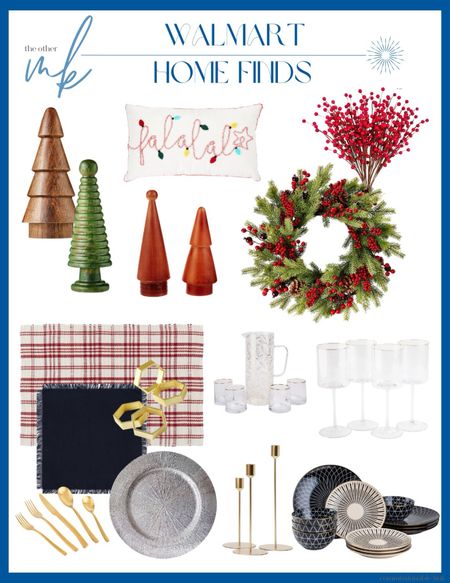 Walmart holiday home finds - holiday decor - Christmas table setting - holiday dishes - Walmart home - home sale - barware - home decor - decor accents - hosting 

#LTKhome #LTKHoliday #LTKGiftGuide
