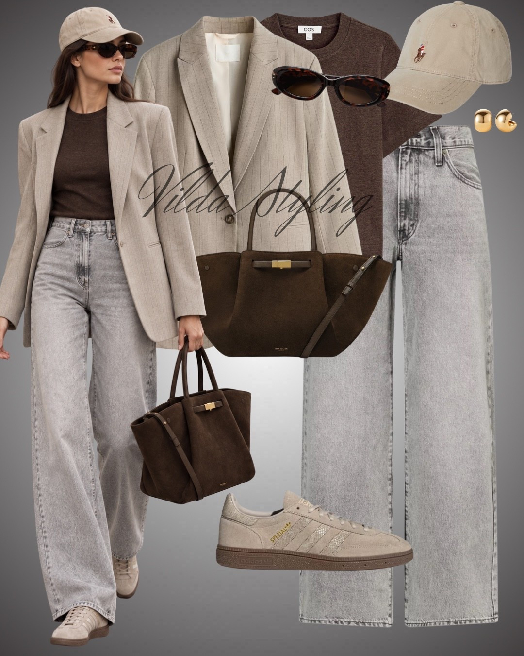 A chic mix of soft neutrals and rich chocolate brown 🤎 Styled with a tailored blazer, relaxed grey denim and classic Adidas sneakers for an effortlessly polished autumn look. #LTKStyle #LTKFall #CasualChic #BlazerOutfit #AutumnStyle

#LTKautumn #LTKjeans #LTKeurope