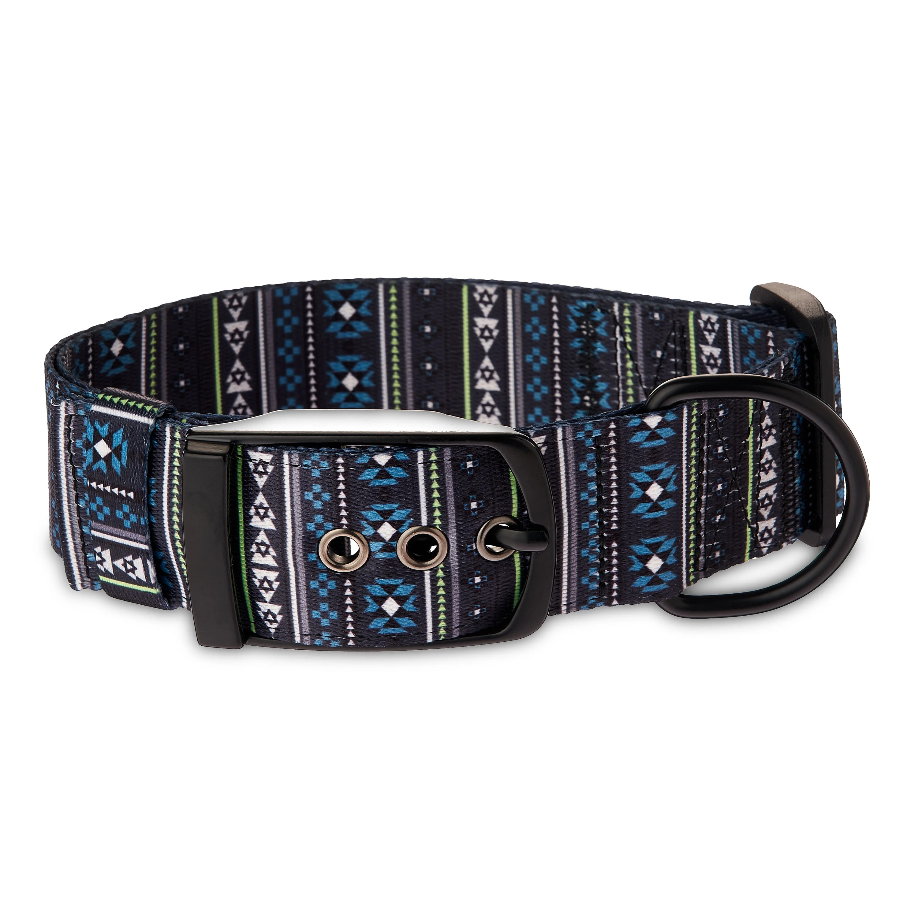Vibrant Life Polyester Aztec Adjustable Extra Wide Collar for Dogs, Blue, Large | Walmart (US)