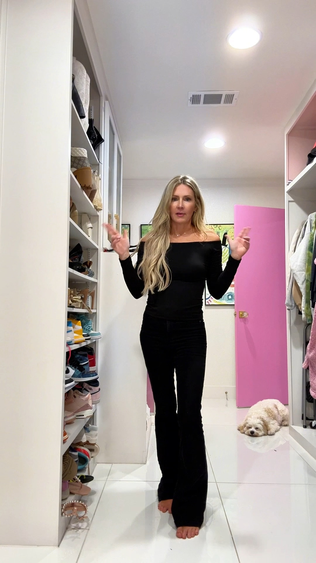 Long sleeve off the shoulder basic top $17.99 and comes in tons of colors 

#LTKFindsUnder50 #LTKOver40 #LTKootd