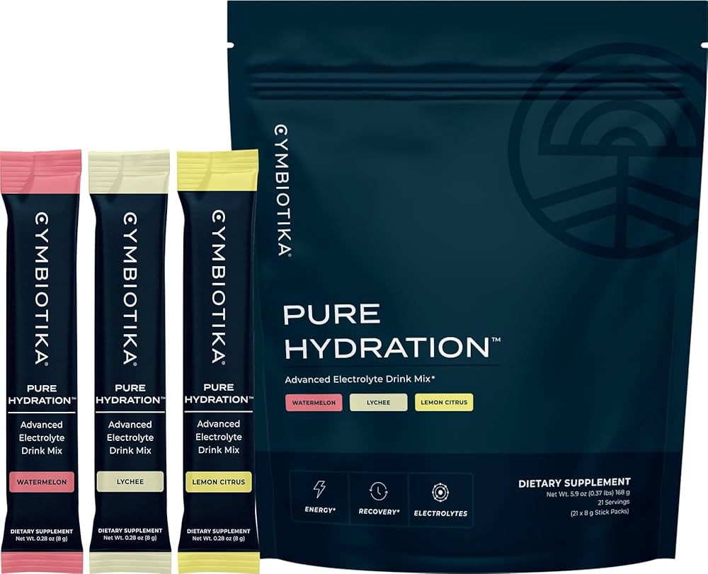 CYMBIOTIKA Pure Hydration Electrolytes Powder Drink Mix with Vitamin C & Magnesium, Keto Friendly... | Amazon (US)
