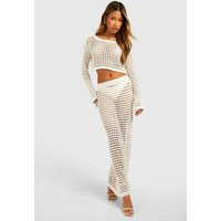 Womens Crochet Maxi Skirt - White - S/M | NastyGal UK