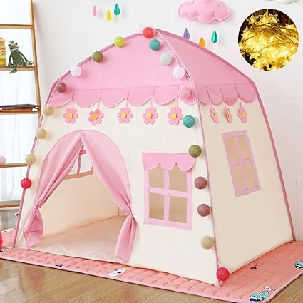 Princess Castle Play Tent Kids Teepee Tent Large Children Playhouse 600D Oxford Fabric Children P... | Amazon (US)