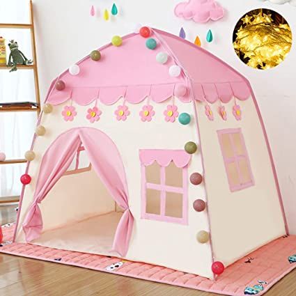 Princess Castle Play Tent Kids Teepee Tent Large Children Playhouse 600D Oxford Fabric Children P... | Amazon (US)