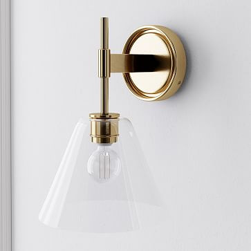 Sculptural Flat Bar Cone Sconce (8") | West Elm (US)