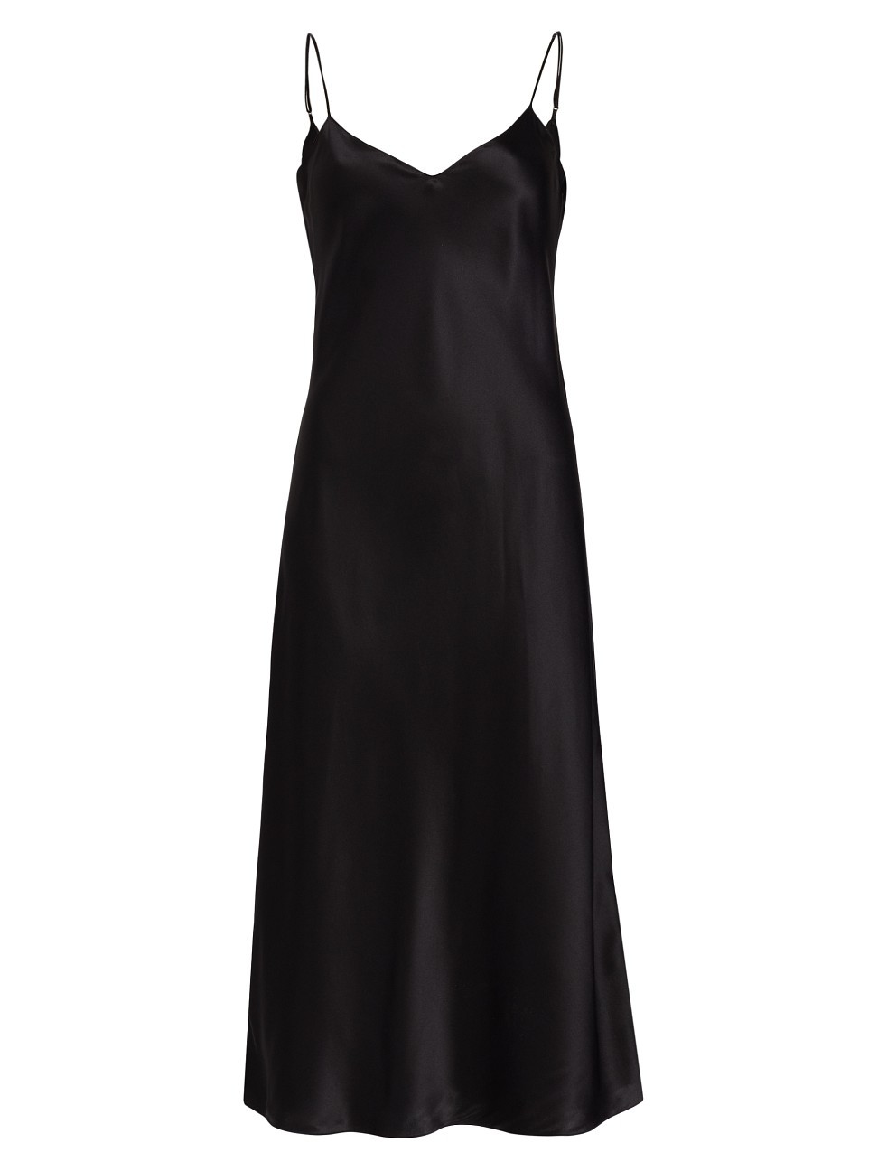 Women's Core Mossy Silk Satin Maxi Slipdress - Black - Size Small | Saks Fifth Avenue