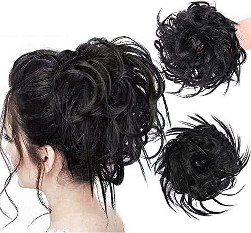 HMD Messy Bun Hair Piece Hair With Elastic Rubber Band Extensions Hairpiece Synthetic Hair Extension | Amazon (US)