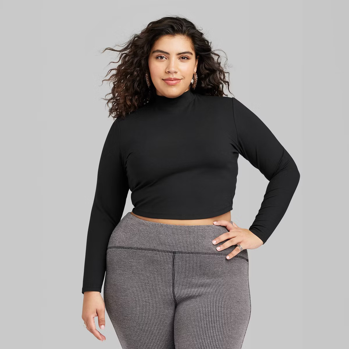 Women's Long Sleeve Mock Neck T-Shirt - Wild Fable™ | Target