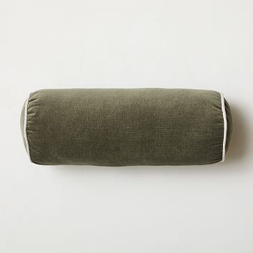 Classic Cotton Velvet Bolster Pillow | West Elm (US)