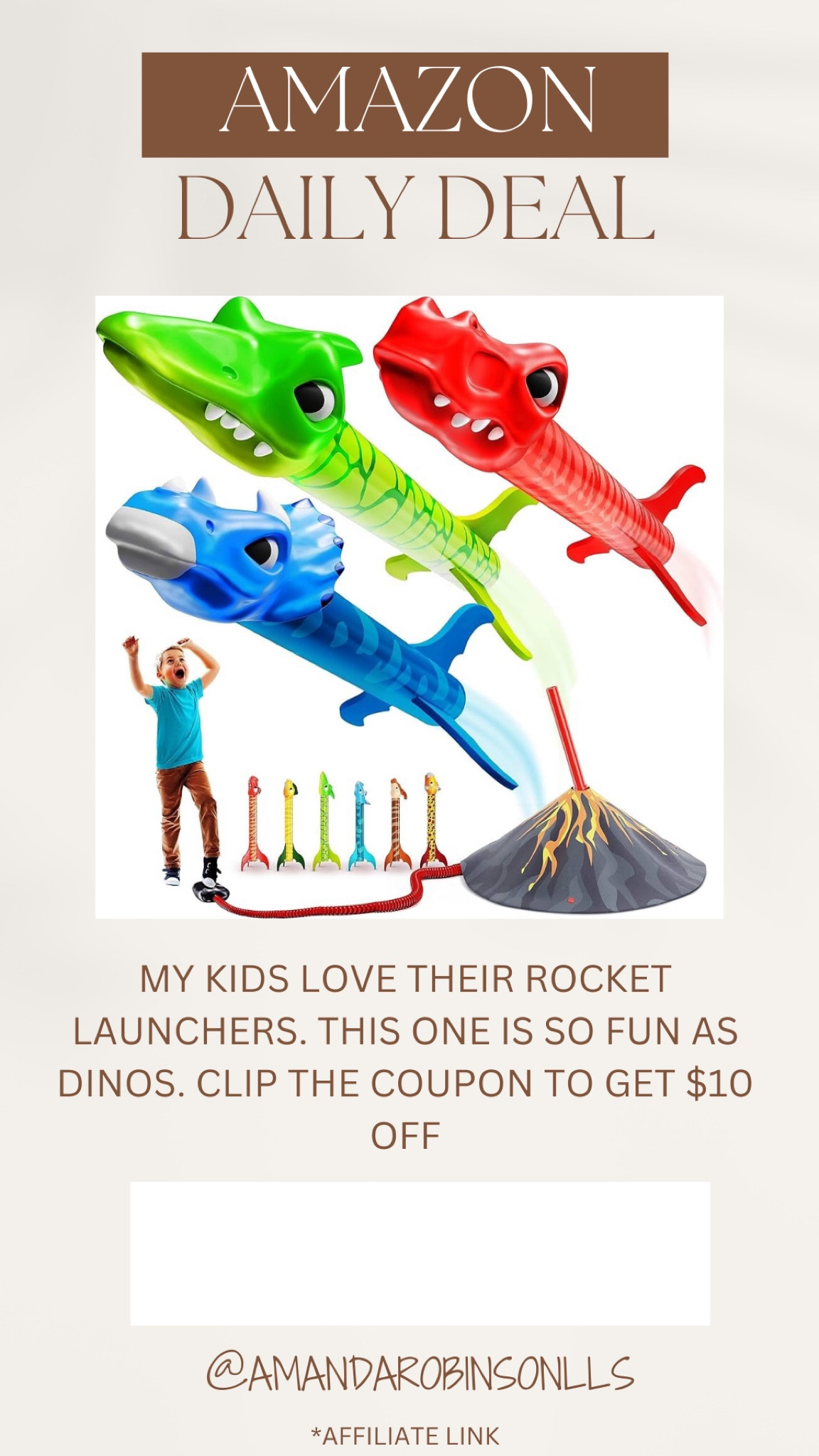 Amazon Daily Deals
Dinosaur launcher 

#LTKsalealert #LTKkids