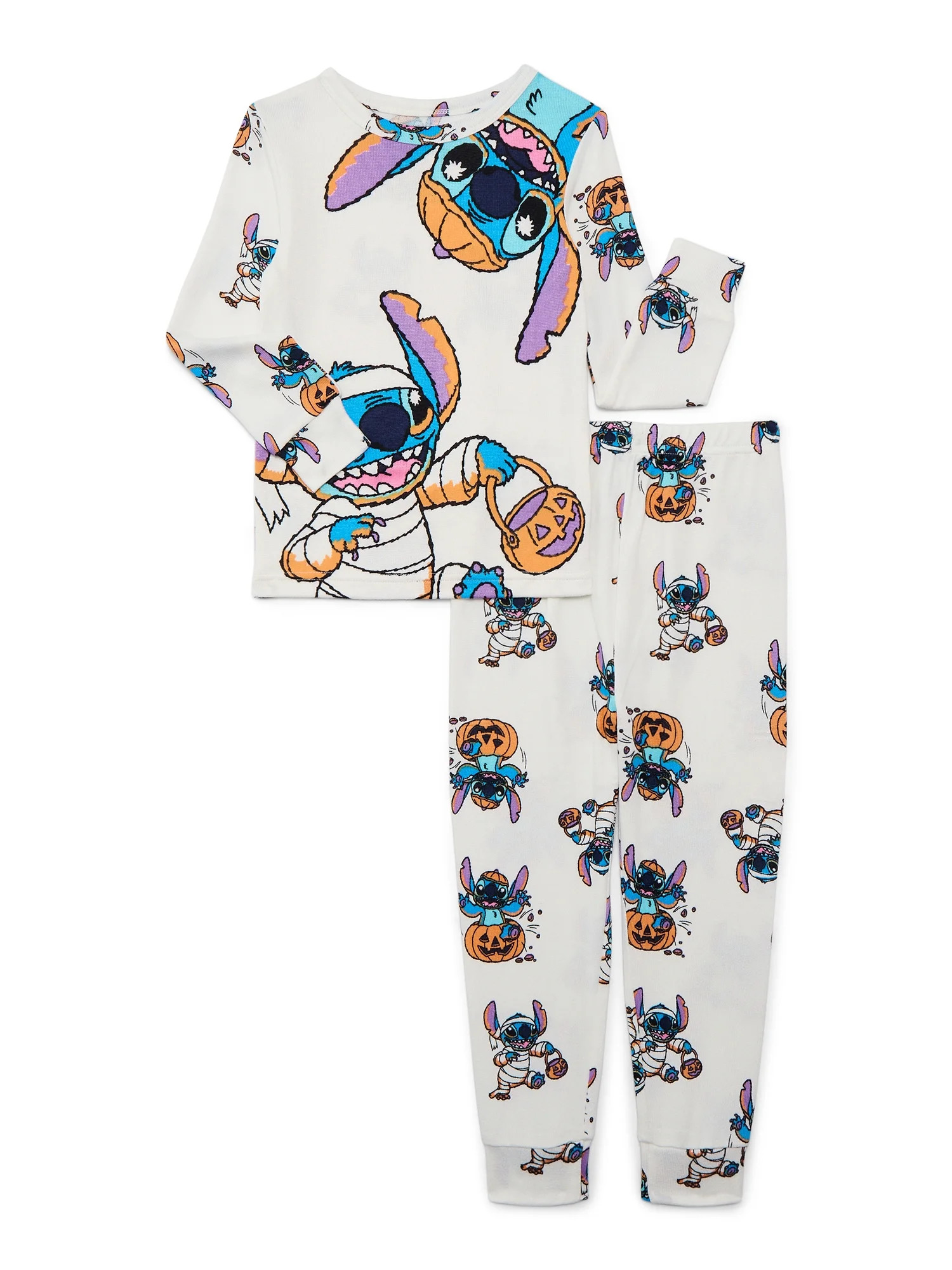 Disney Lilo and Stitch Girls Halloween Long Sleeve Top and Pants Pajama Set, 2-Piece, Sizes 4-10 ... | Walmart (US)