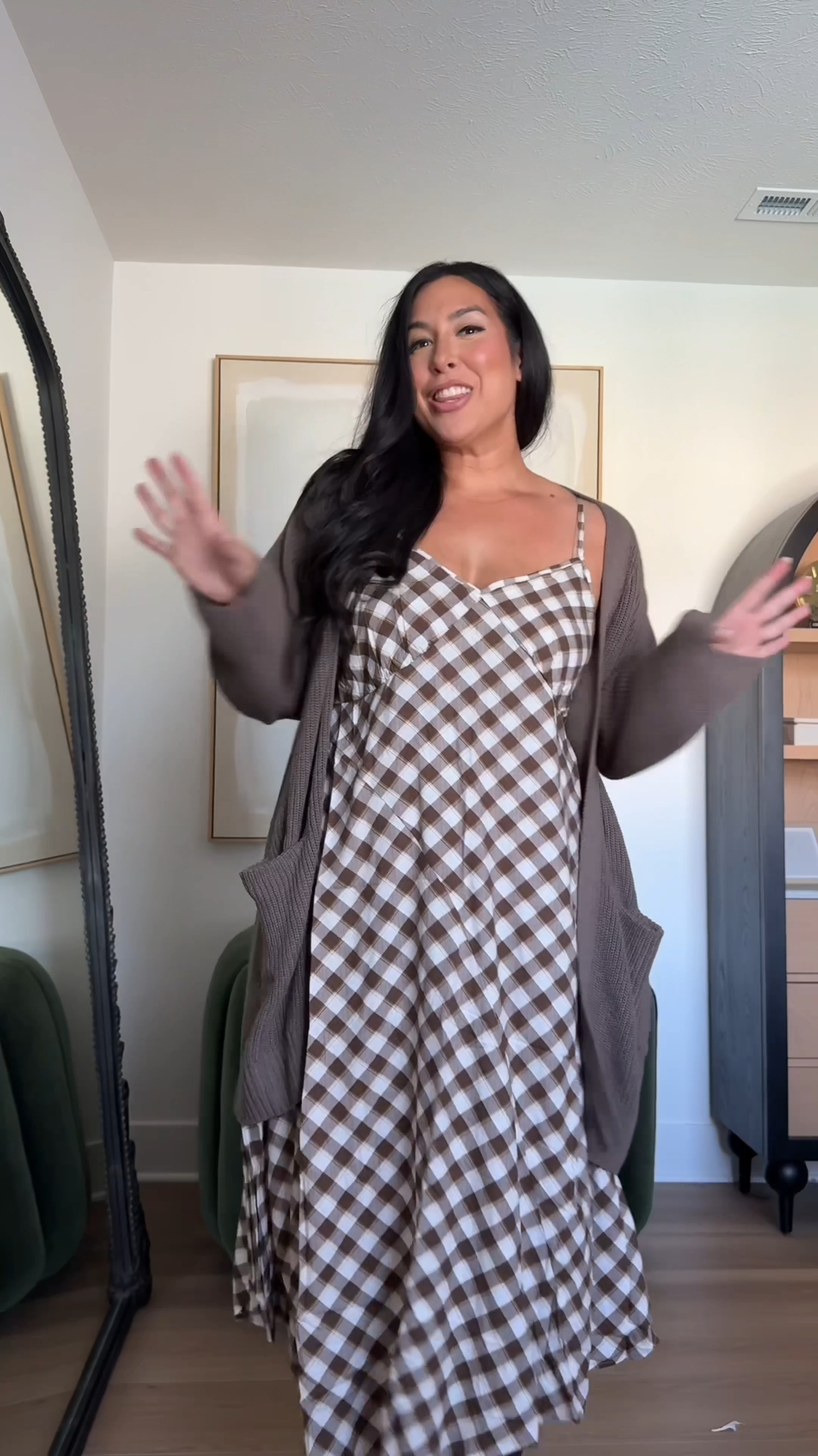 How cute is this plaid asymmetrical hem dress! Another cute fall family photo dress option that is soft belly friendly

Dress: XL
Cardigan: XL

Fall outfits, fall style, mid size dresses, fall family photo outfits, fall dresses, mid size outfit ideas for fall, affordable outfits, old navy  

 #LTKootd #LTKMidsize